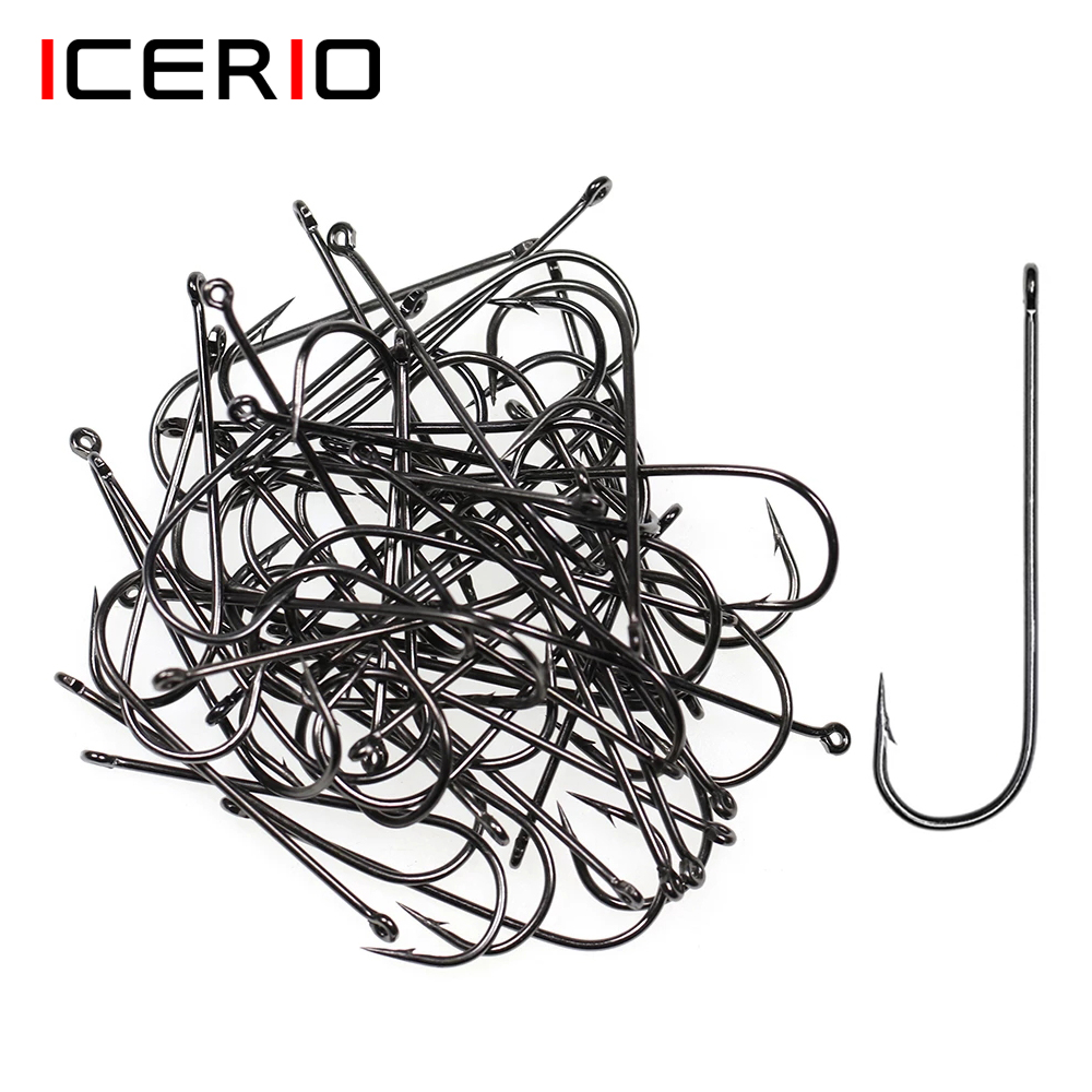 Fishing Hook Offset - ICERIO 100PCS 16 # - 3/0