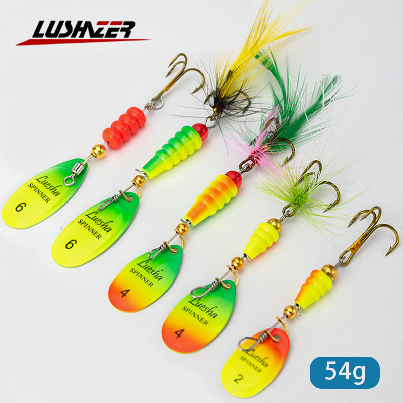 LUSHAZER 5 pçs/lote Spinner Is - Fishing Hook Treble avaliação e preço
