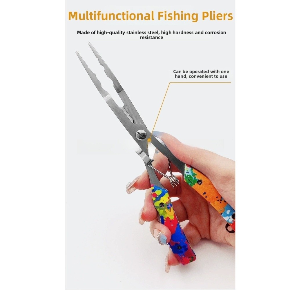 Alicate de pesca em aço 3CR13, - Fishing Hook Size avaliação e preço